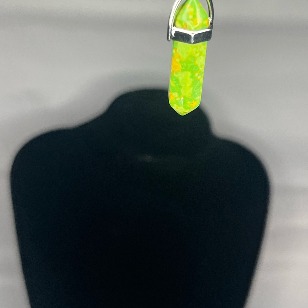BOGO Lime Green and Orange Crystal Necklace